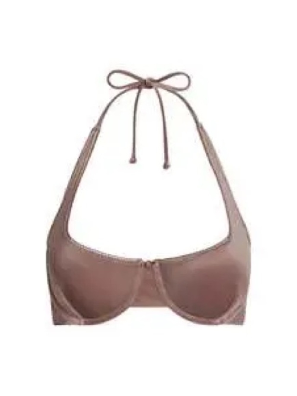 HTF SKIMS SWIM VELVET SCOOP UNDERWIRE BIKINI TOP UMBER XL - Picture 3 of 6